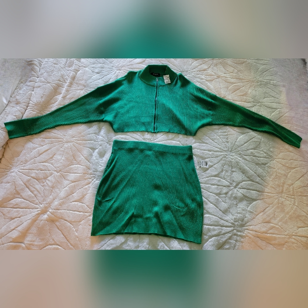 Crop Sweater & Mini Skirt Set